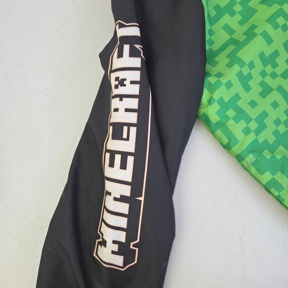 Minecraft 1416 Green Pixelated Creeper Bomber Jacket 4197 - Picture 5 of 10
